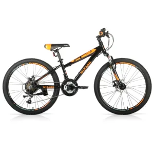 Wizard JM24 Kids MTB Bike - 24" Wheels - Black / Orange / 12" / 24" Wheels